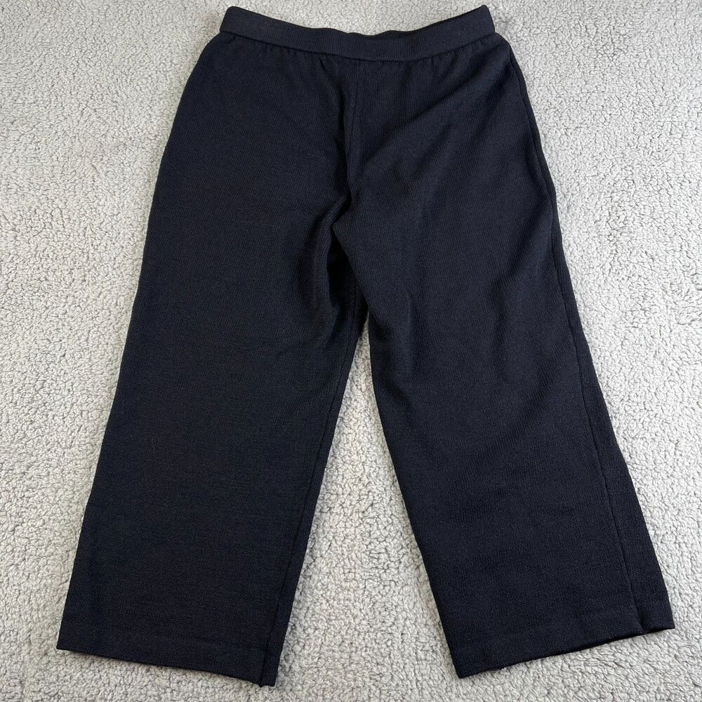 Vintage ST JOHN Collection Pants Womens 6 Black Santana Cropped Knit